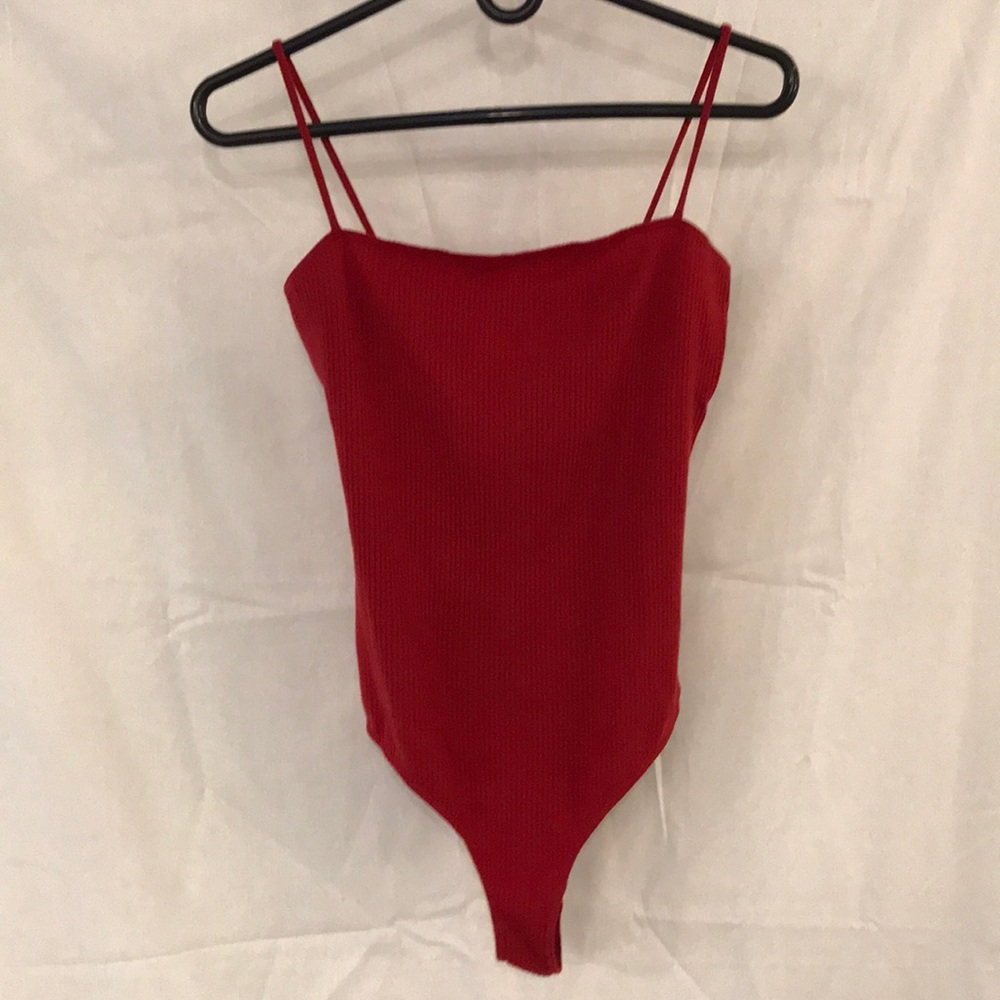 Reformation Red Bodysuit